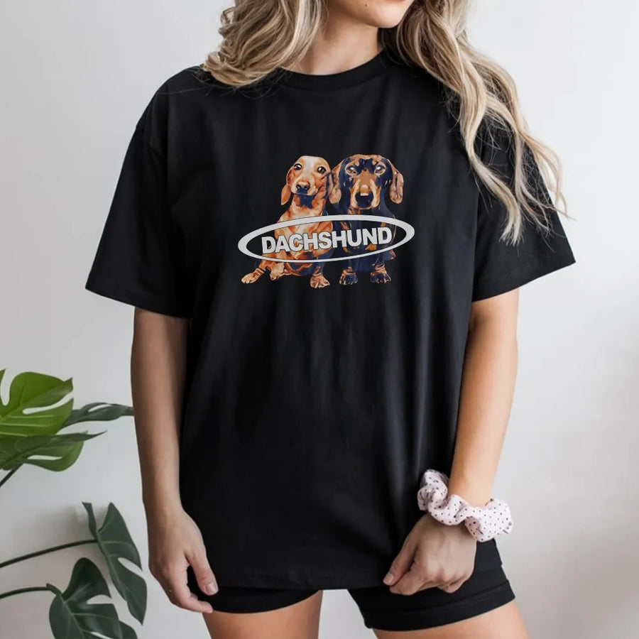 Dachshund T-Shirt | Cute Wiener Dog Graphic Sweatshirt | Premium Cotton Blend | Aesthetic Gift for Dog Mom