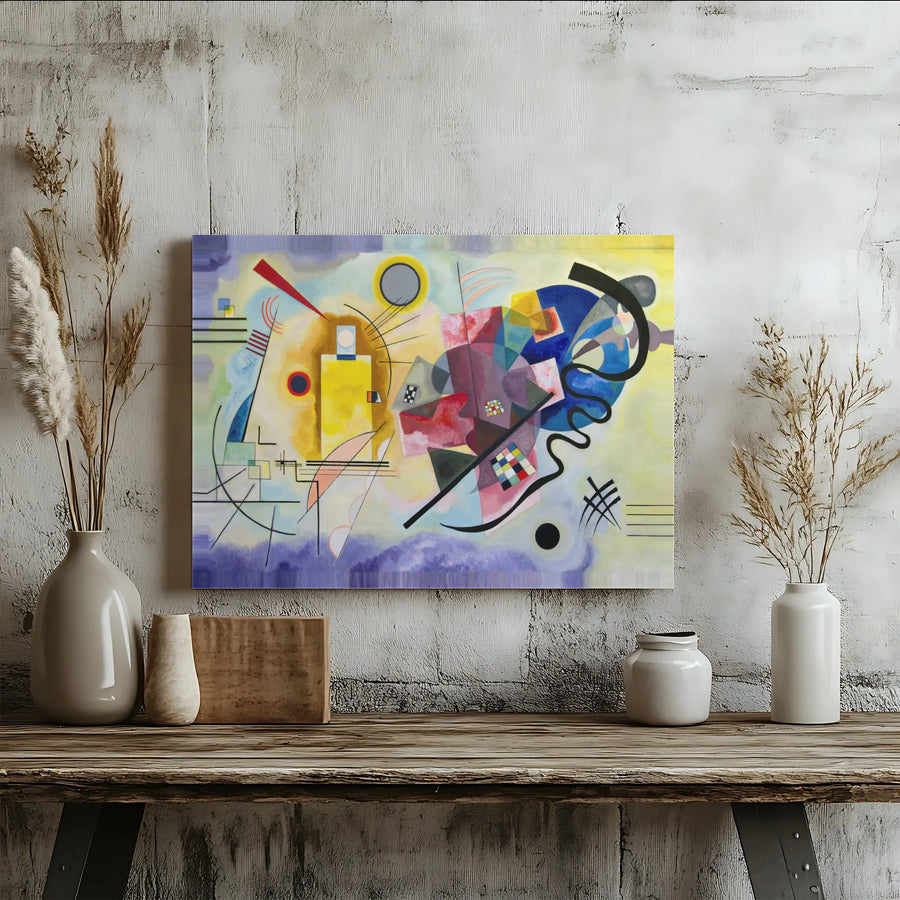 Kandinsky Yellow Red Blue Canvas Print | Famous Abstract Artwork Reproduction | Premium Gallery Wrapped Wall Art | Modern Home & Office Decor Gift