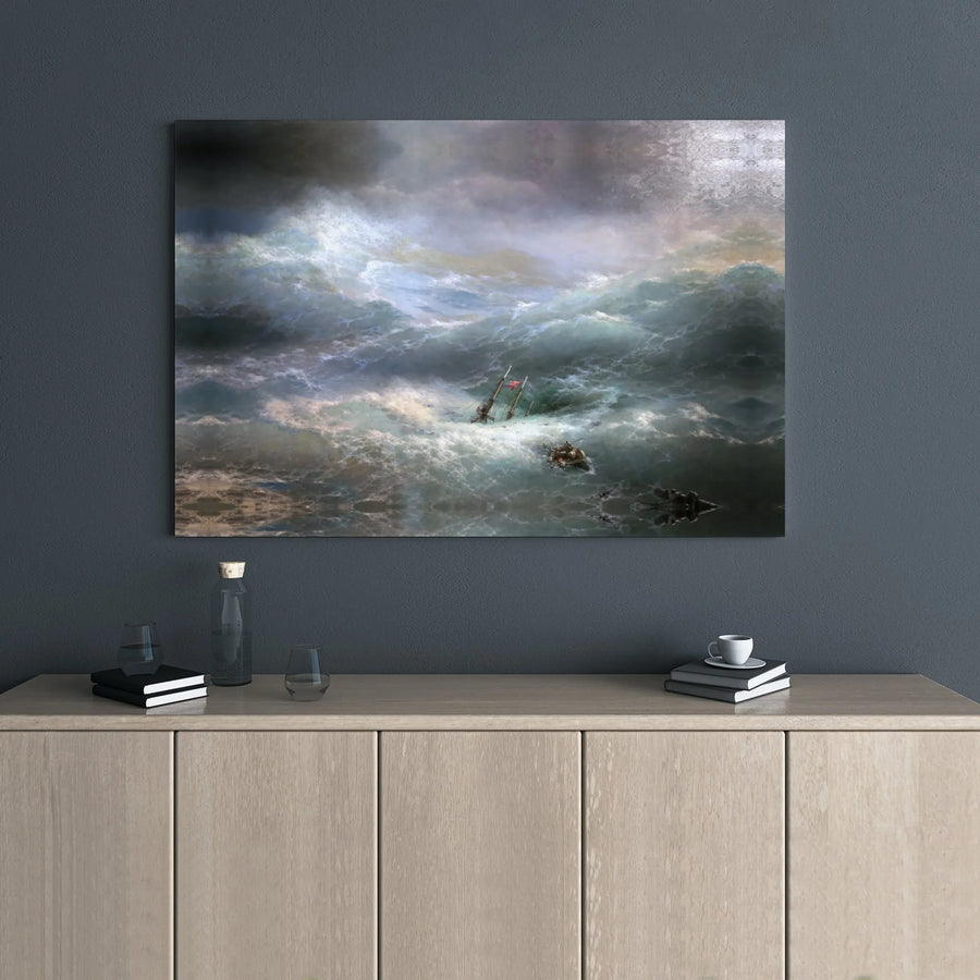 The Ninth Wave Canvas Print | Ivan Aivazovsky Stormy Sea Shipwreck Art | Premium Gallery Wrapped Decor | Classic Nautical Masterpiece Gift