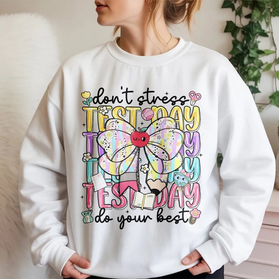 Test Day Shirt | Motivational State Testing Teacher Graphic Tee | Soft Cotton | Student Encouragement & Classroom Gift