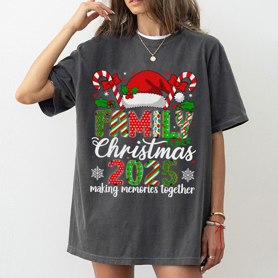 Family Christmas 2025 T-Shirt | Making Memories Together Matching Holiday Graphic | 100% Cotton Premium Gift | Unisex Xmas Outfit For Family Photos