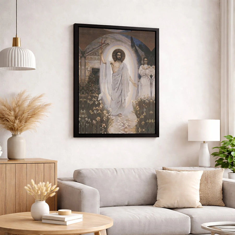 Resurrection of Jesus Christ Canvas Print | Religious Fine Art Wall Decor | Gallery Quality 1.25 Inch Wrap | Spiritual Christian Home Gift