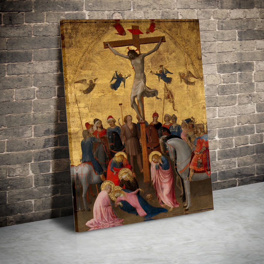 Crucifixion Canvas Wall Art | Renaissance Religious Painting Print | Premium Gallery Wrapped Canvas | Christian Home Decor & Easter Gift
