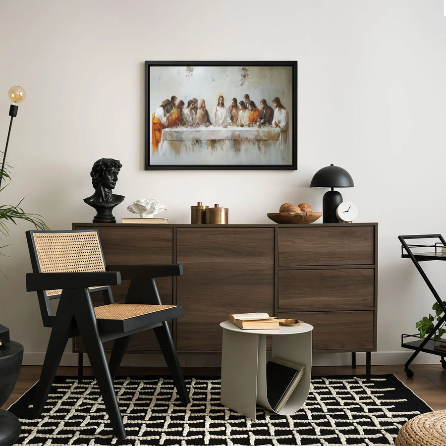 The Last Supper Canvas Wall Art | Jesus Christ Religious Painting | Gallery Wrapped Premium Print | Spiritual Home Decor Gift