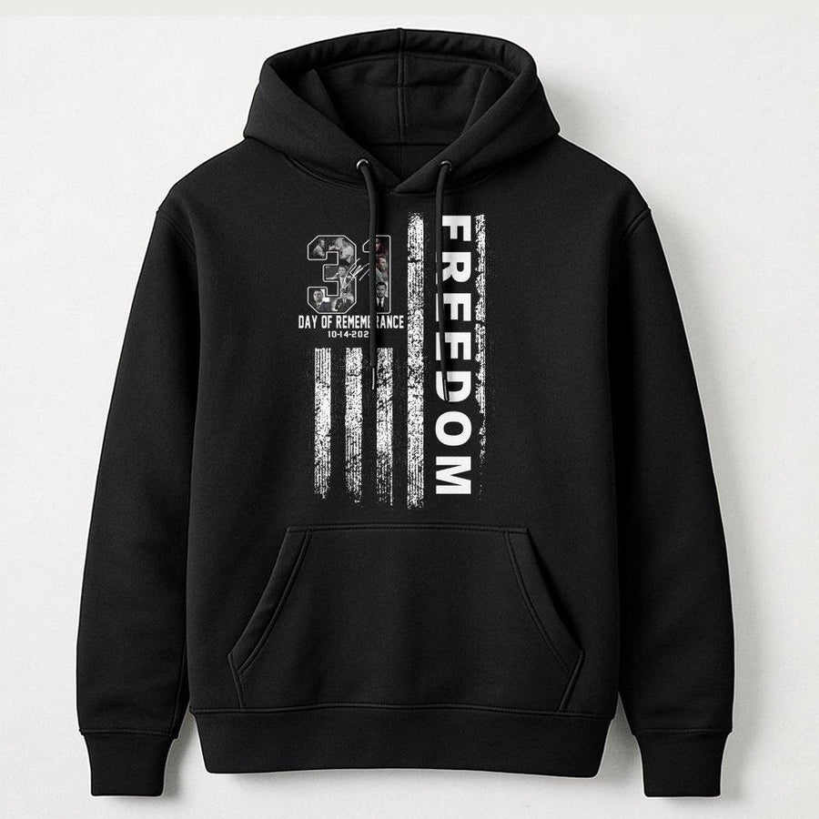 Freedom Remembrance Day Hoodie | 31 Years Commemorative American Flag Design | Premium Cotton Blend | Unisex Patriotic Apparel Gift