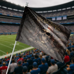 We The People Skull Flag | USA 250th Anniversary 1776-2026 | Weather Resistant Yard Banner | Patriotic Gift for Men, Veterans