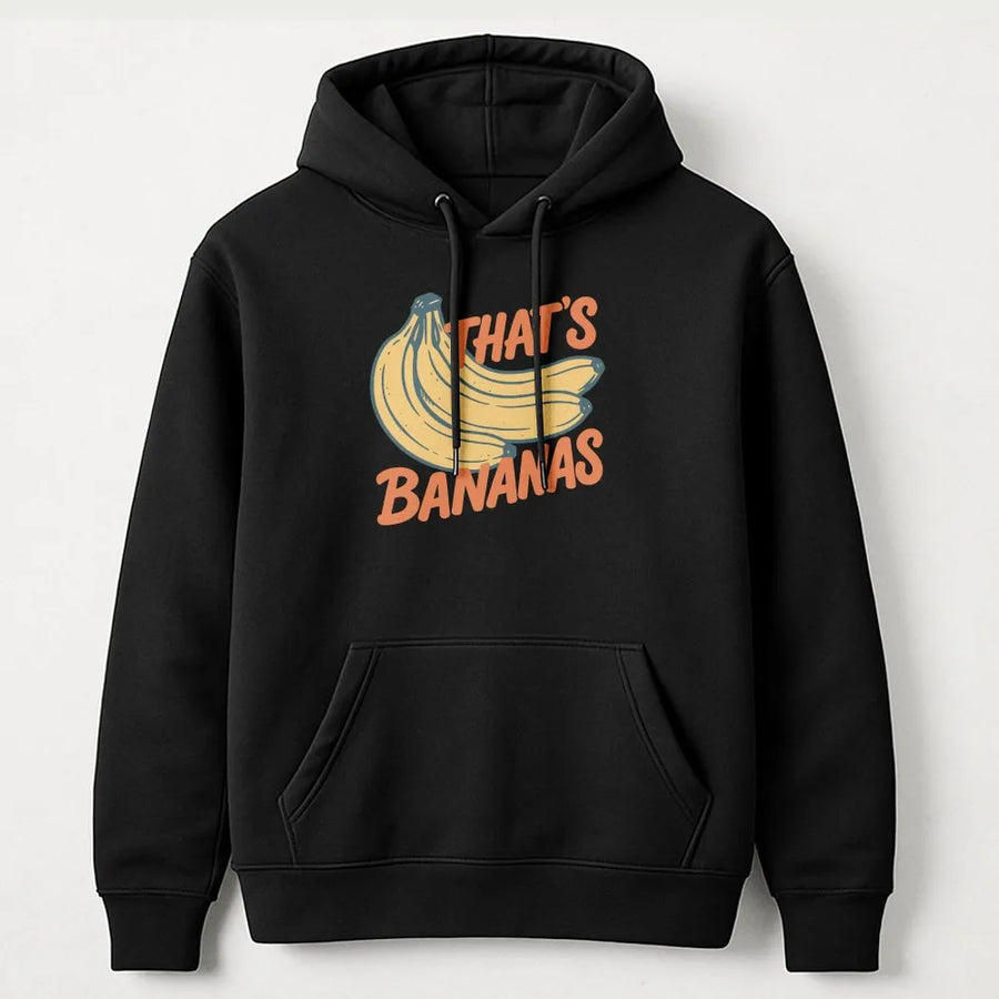That's Bananas Hoodie | Retro Fruit Meme Graphic Pullover | Premium Cotton Blend | Funny Gift for Foodie