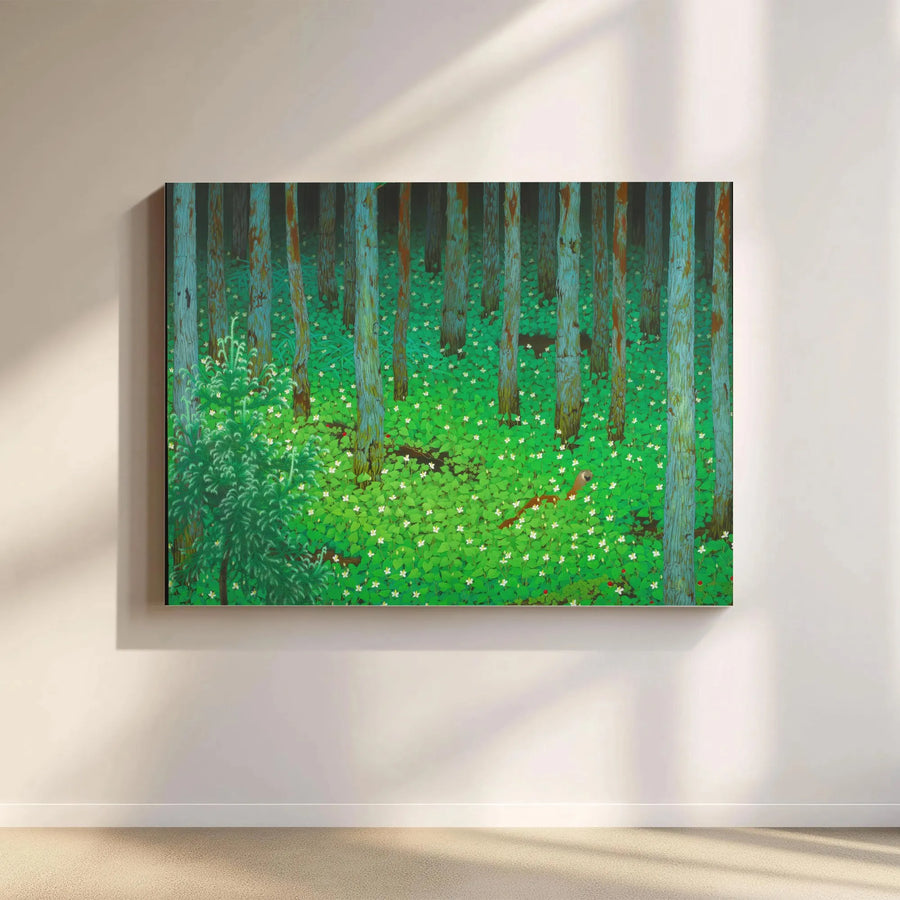 Forest Wall Art | Lush Woodland Wildflowers Print | 1.25 Inch Premium Gallery Wrapped Canvas | Nature Inspired Home Decor for Living Room