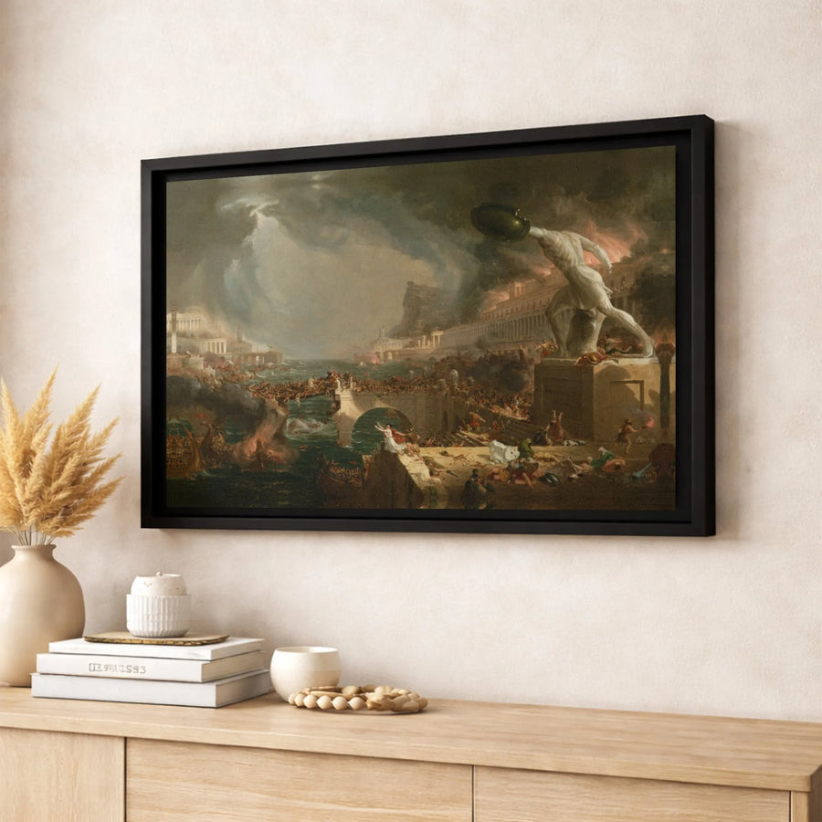 The Course Of Empire Destruction Canvas | Thomas Cole Fine Art Reproduction | 1.25-Inch Gallery Wrap | Classic Romanticism History Gift