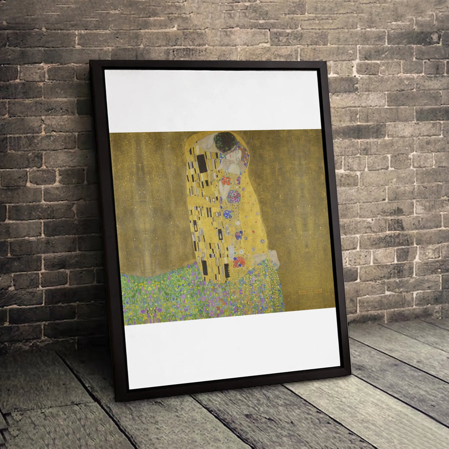The Kiss Gustav Klimt Canvas Wall Art | Famous Fine Art Print | Gallery-Quality 1.25" Profile | Romantic Home Decor Gift