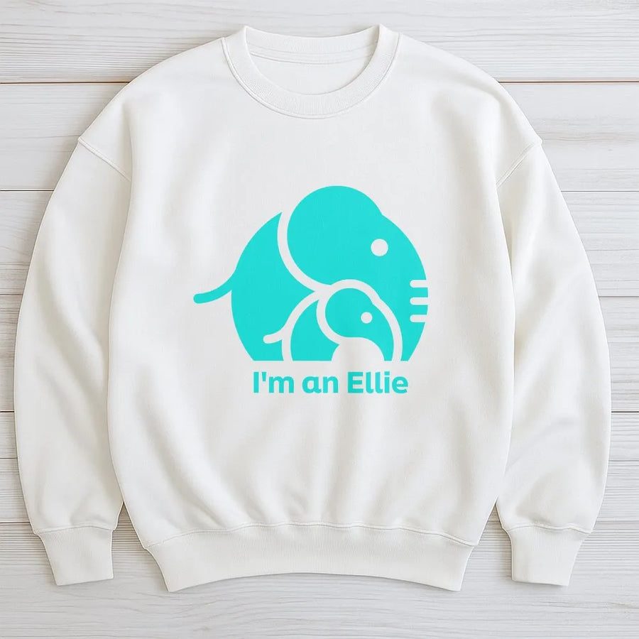 Elephant Graphic Sweatshirt | Mother and Baby Minimalist Art | Premium Cotton Blend | Gift for Animal Lovers