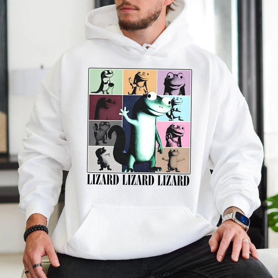 Lizard Lizard Lizard Meme Hoodie | Retro Reptile Graphic Sweatshirt | Premium Cotton Blend | Funny Gift for Animal Lovers & Internet Culture Fans