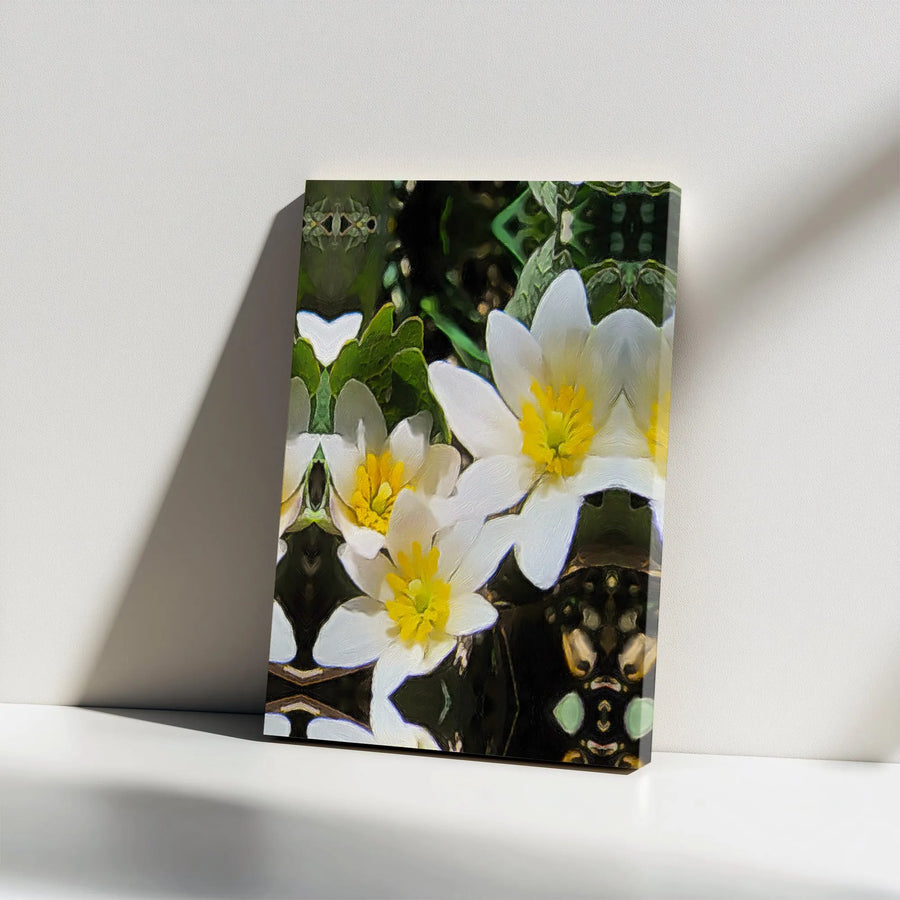 Daffodil Canvas Wall Art | Abstract Painterly Floral Print | Premium Gallery Wrapped Canvas | Modern Botanical Home Decor Gift