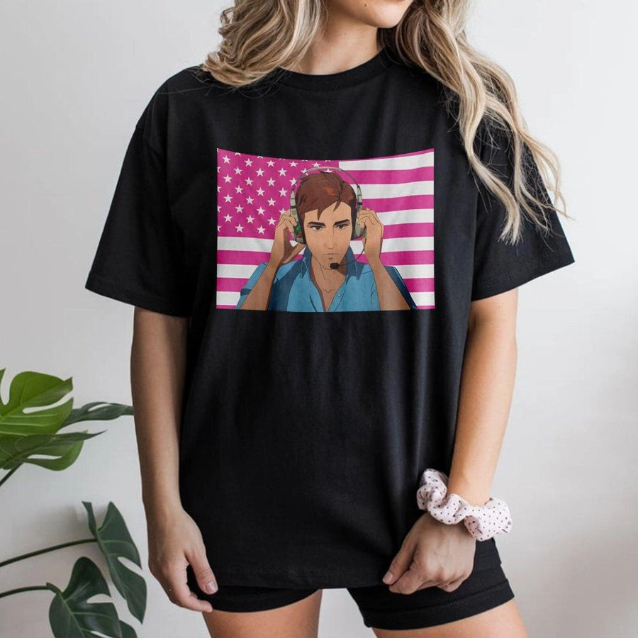Dispatch Operator T-Shirt | Anime Style Headset Character Graphic | 100% Premium Cotton Tee | Gamer Gift for Dispatch Game Fans