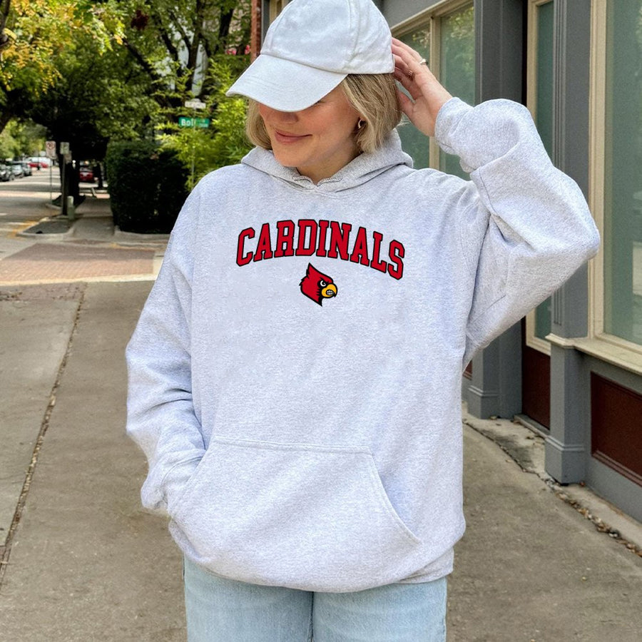 Cardinals With Cardinal Bird Mascot Logo Hoodie