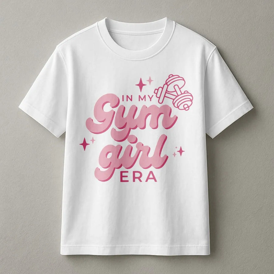 In My Gym Girl Era T-Shirt | Retro Aesthetic Workout Graphic Tee | Premium Soft Cotton | Fitness Gift for Her and Weightlifting Enthusiast