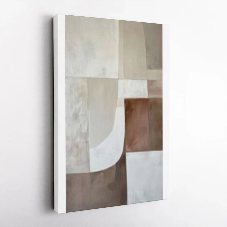 Abstract Geometric Canvas Print | Minimalist Artwork in Earth Tones | Premium Gallery Wrap Canvas | Modern Living Room Decor & Housewarming Gift