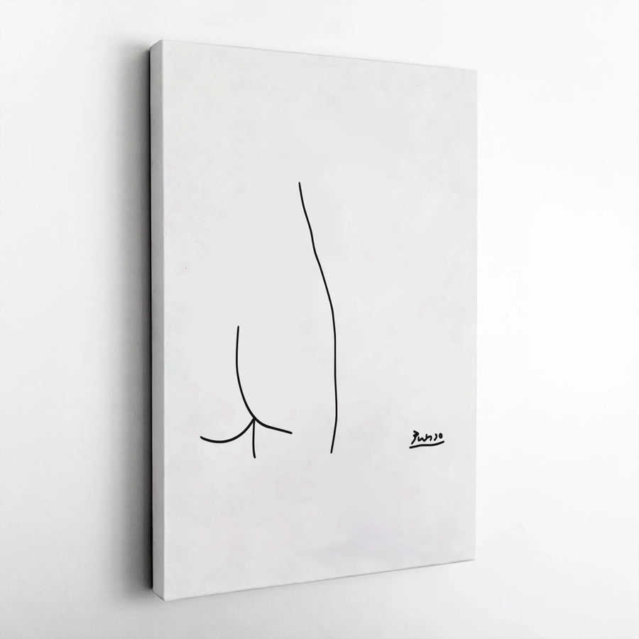 Minimalist Line Art Canvas | Abstract Body Sketch Wall Decor | Premium 1.25-Inch Gallery Wrap | Modern Home Office Statement Piece