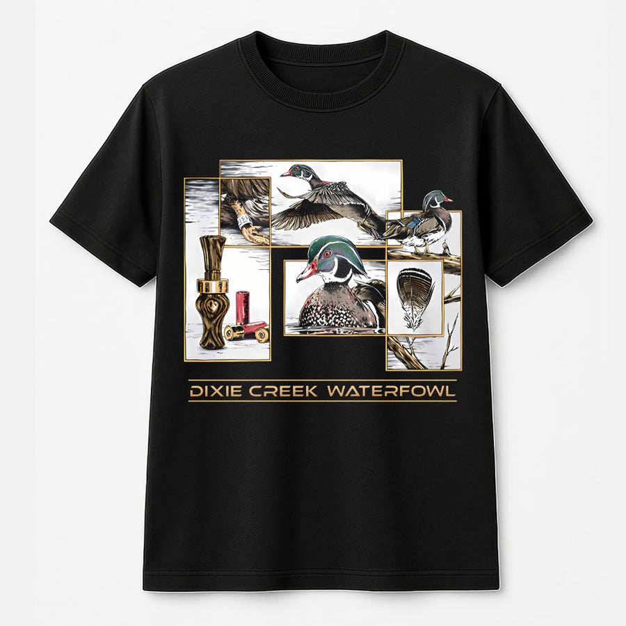 Duck Hunting T-Shirt | Dixie Creek Waterfowl Graphic Print | Premium 100% Cotton Apparel | Gift for Outdoorsman and Hunter