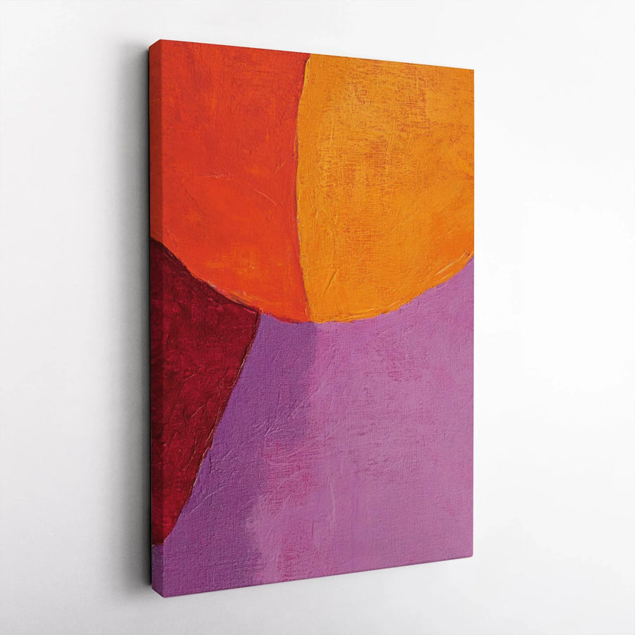Modern Abstract Canvas Print | Textured Color Block Wall Art | Premium Gallery Wrapped Canvas | Minimalist Home & Office Decor Gift