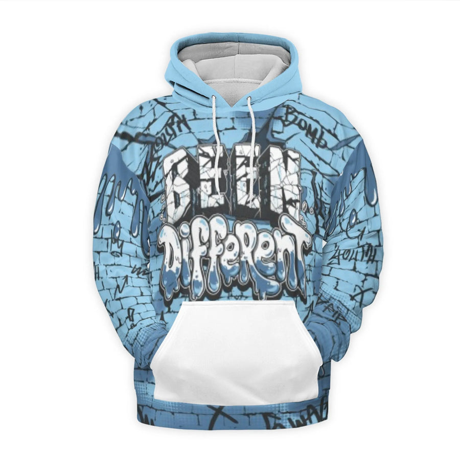 Been Different Graffiti Hoodie | Urban Streetwear Brick Wall Print | Premium Brushed Fleece Pullover | Unisex Oversized Style Gift