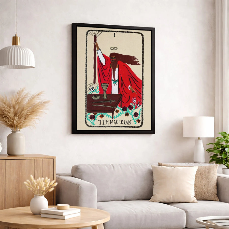 The Magician Tarot Card Art | Modern Occult Wall Decor | Premium Fade-Resistant Canvas | Mystical Spiritual Gift For Home Or Office