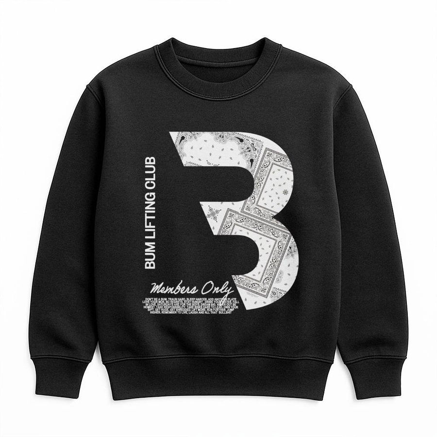 Bum Lifting Club Sweatshirt | Bandana Print Graphic Design | Premium Cotton Blend | Gift For Bodybuilder Fitness Enthusiast