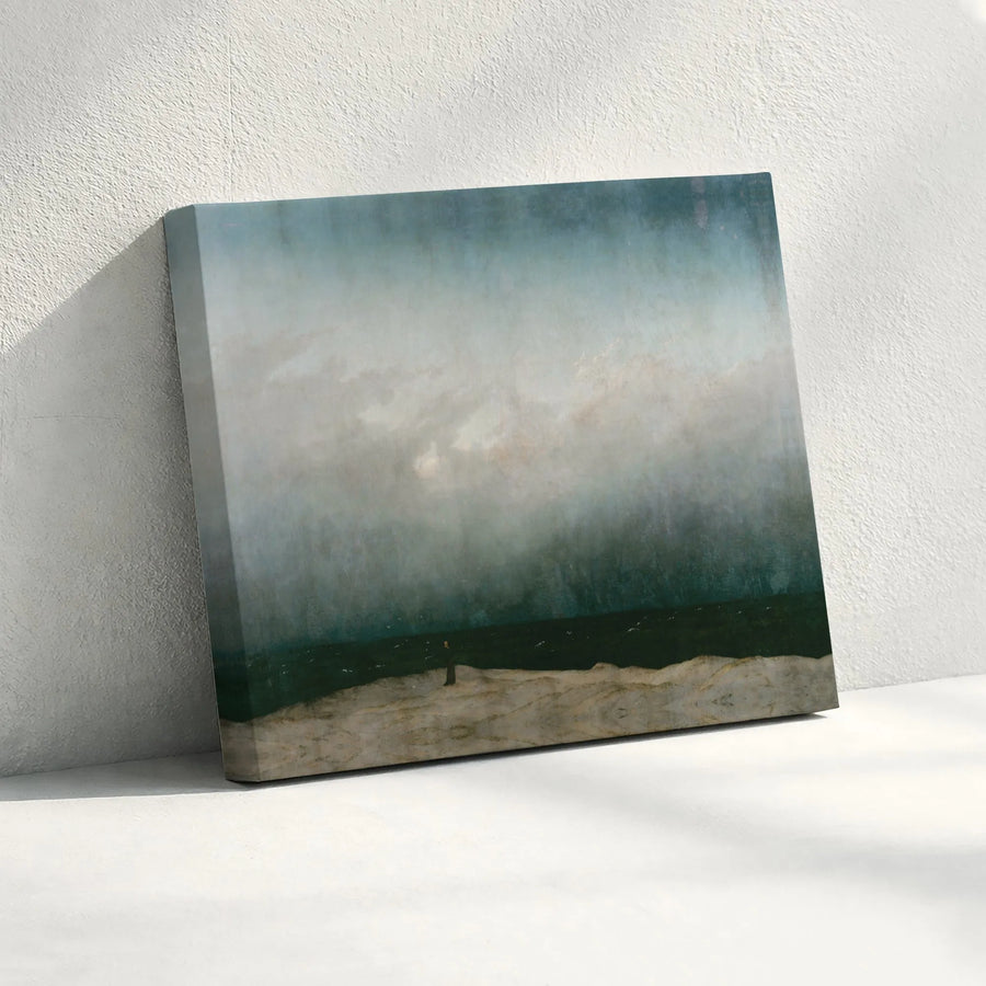 The Monk by the Sea Canvas Wall Art | Caspar David Friedrich Museum Print | Gallery Wrapped Premium Decor | Romanticism Landscape Gift for Home Office