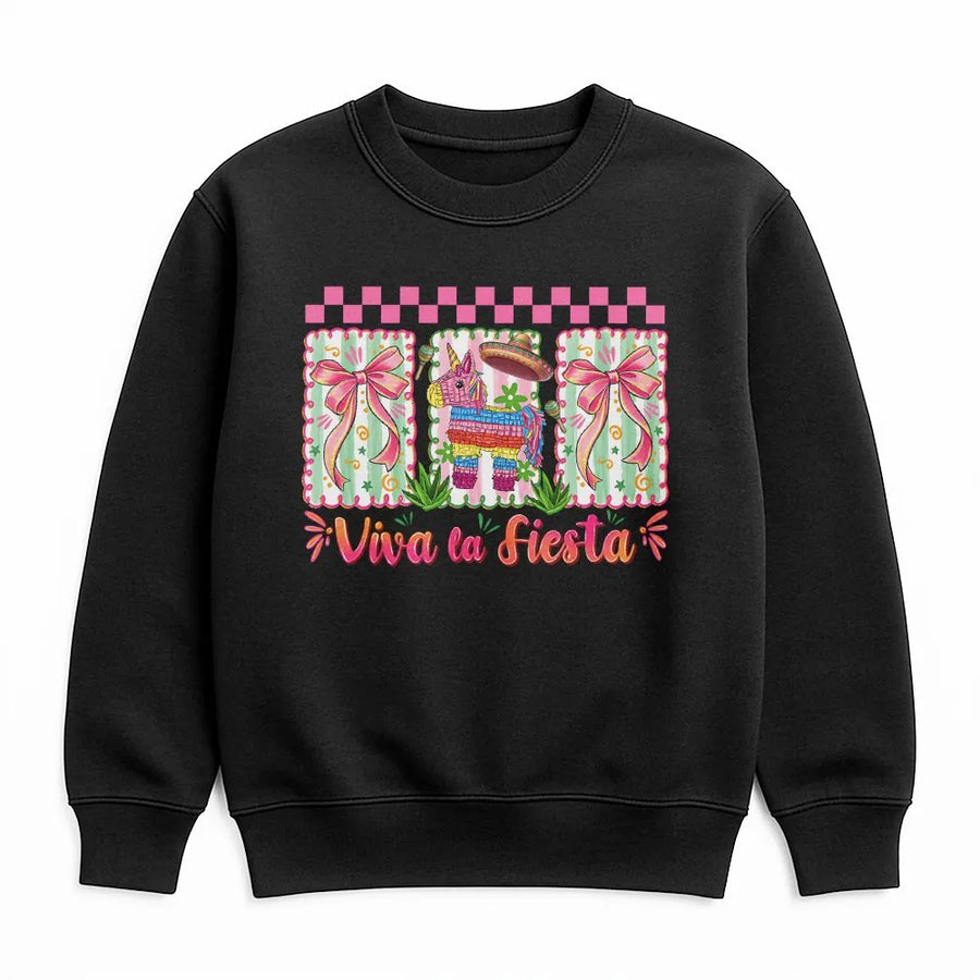 Viva La Fiesta Sweatshirt | Cute Piñata Graphic Sweatshirt | Soft Cotton Blend | Unisex Cinco De Mayo Mexican Party Gift