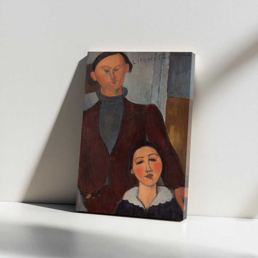 Modigliani Lipchitz Canvas Print | Famous Modernist Portrait Wall Art | Premium 1.25" Thick Canvas | Collector's Home Decor Gift for Art Lovers