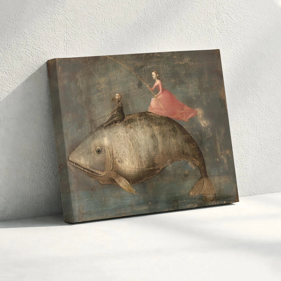 Hieronymus Bosch Wall Art | The Temptation Of St. Anthony Surrealist Painting | Gallery Quality Canvas Print | Unique Gothic Home Decor Gift