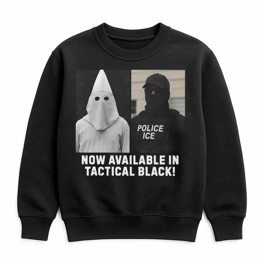 Protest Sweatshirt | Tactical Black Social Commentary Design | Premium Cotton Blend | Activist Human Rights Gift