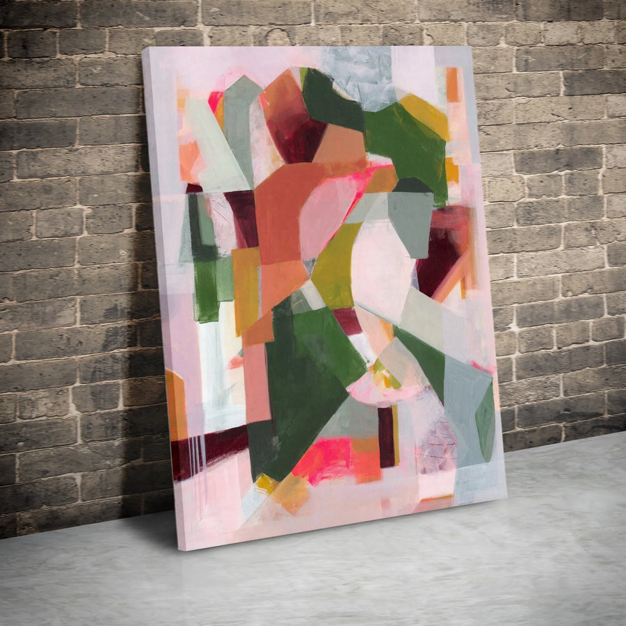 Abstract Geometric Canvas Wall Art | Colorful Modern Painting | Premium Thick Gallery Wrap Canvas | Living Room Decor Gift