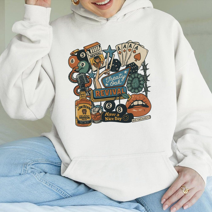 Western Graphic Hoodie | Retro Cowboy Bar Music Aesthetic | Premium Cotton Blend Pullover | Vintage Country Concert Gift for Him Her