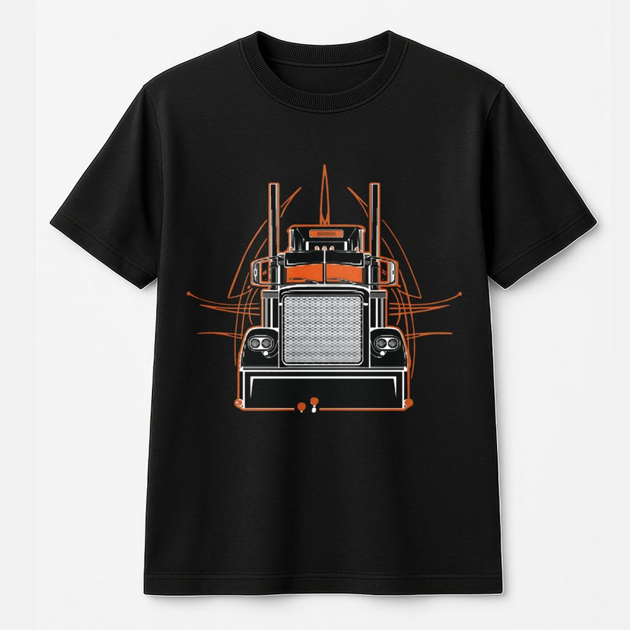 Semi Truck T-Shirt | Classic Big Rig Graphic Design | Premium 100% Cotton Tee | Gift for Truckers and Heavy Haul Drivers