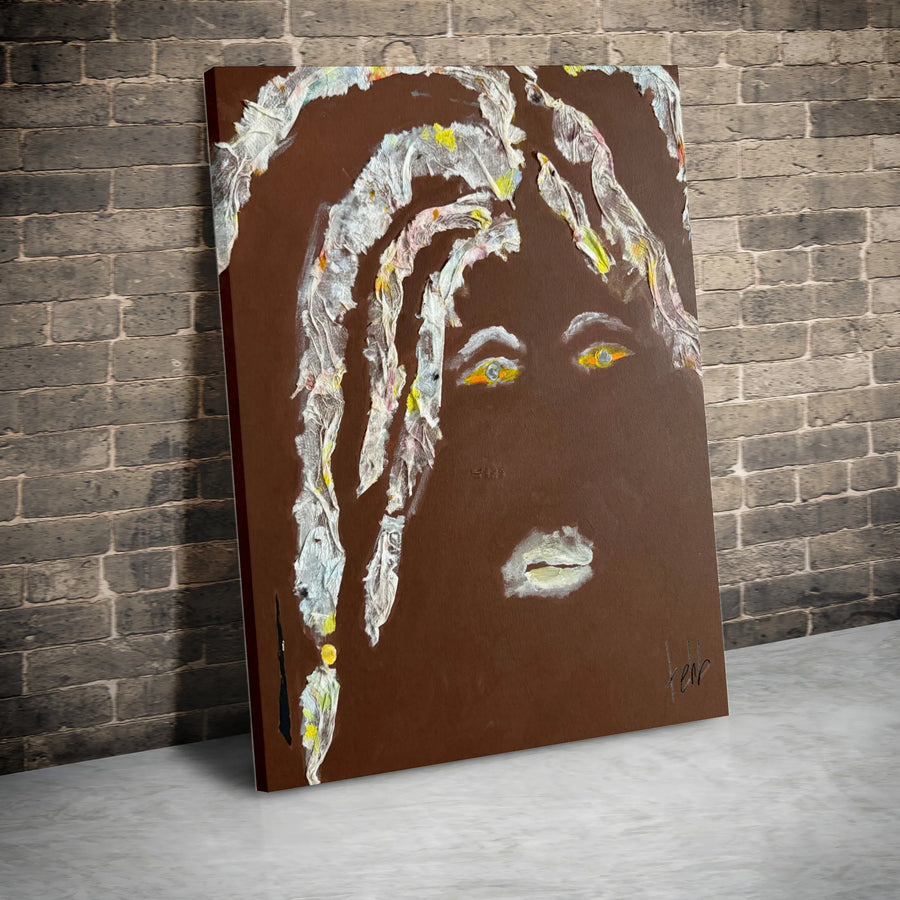 Abstract Portrait Canvas Print | Textured Dreadlocks Wall Art | Premium Gallery-Wrapped Fade-Resistant Decor | Unique Modern Home Gift