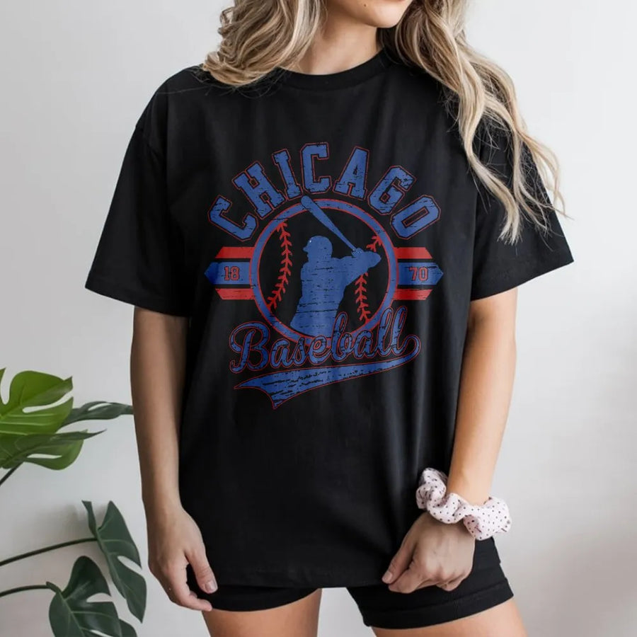 Vintage Chicago Baseball T-Shirt | Retro Throwback 1870 Graphic Tee | Soft Cotton Unisex Shirt | Gift for Chicago Sports Fan