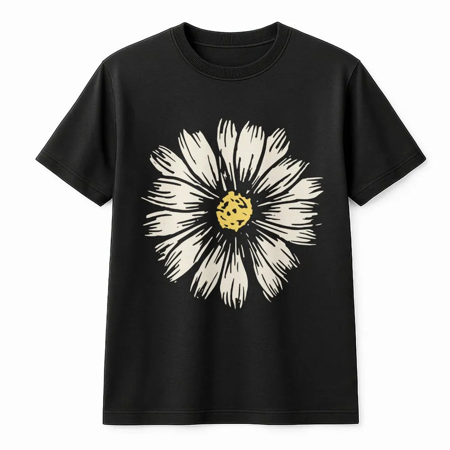 Daisy T-Shirt | Boho Wildflower Graphic | Premium Cotton Blend | Aesthetic Gift for Plant Lovers and Gardeners