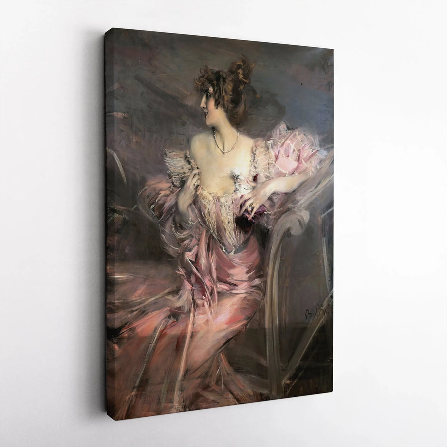 Boldini Madame de Florian Canvas Print | Vintage Italian Portrait Painting | Premium Gallery Wrapped Canvas | Classic Home Decor Art Collector's Gift