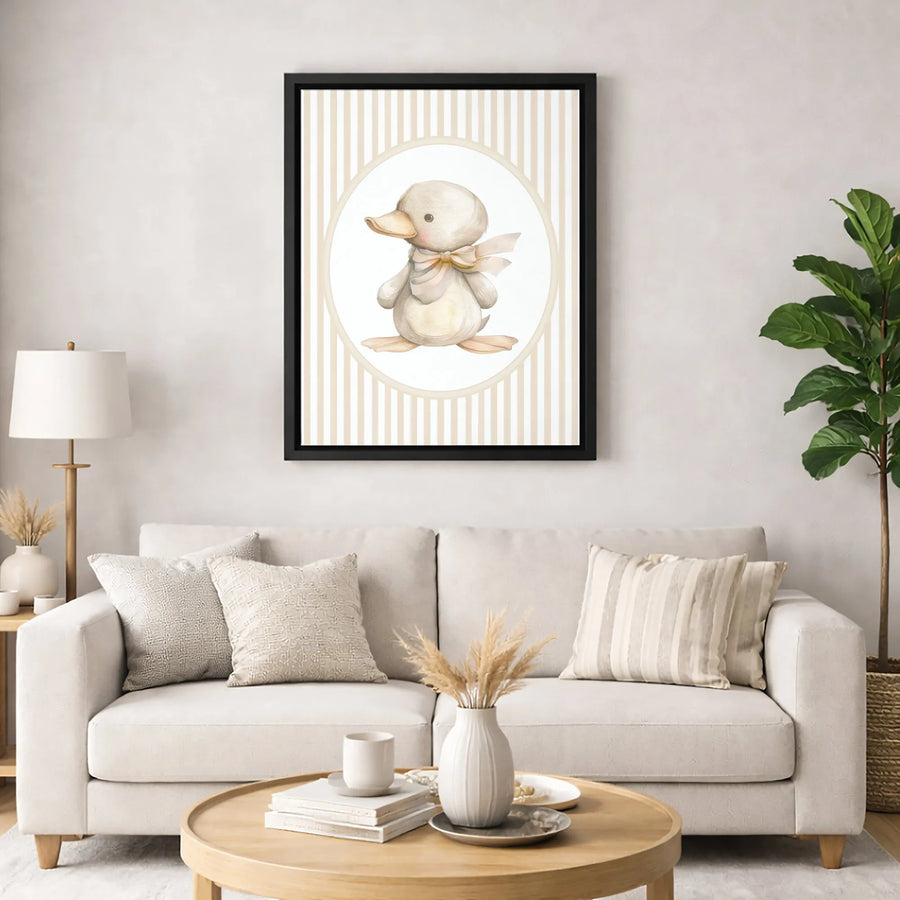 Watercolor Baby Duckling Canvas Art | Cute Animal Nursery Decor | Gallery-Wrapped Premium Print | Perfect Gift for Baby Shower & Kids Room