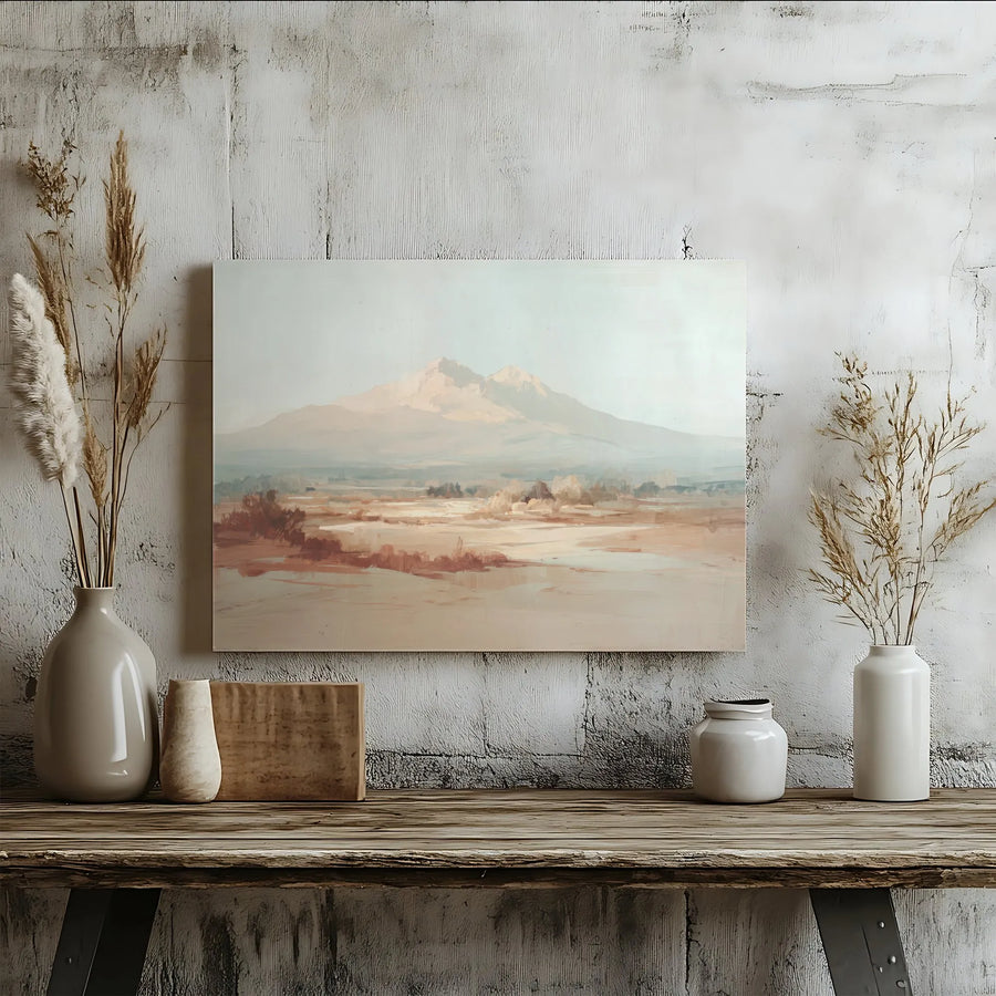 Abstract Mountain Canvas Print | Horizontal Landscape Painting Art | Gallery Quality 1.25" Thick Canvas | Modern Living Room & Bedroom Decor Gift