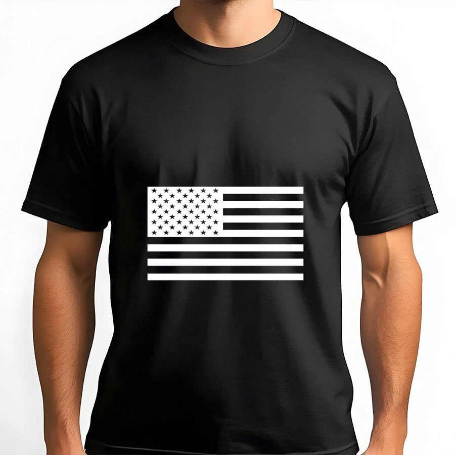 American Flag T-Shirt | Minimalist USA Patriot Graphic | Premium Soft Cotton | Unisex Casual Gift For Veterans And Pride Lovers