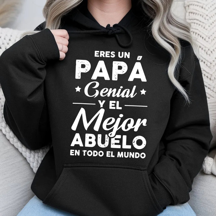 Mejor Abuelo Hoodie | Spanish Grandfather Gift | Premium Cotton Blend | Best Dad Ever Shirt for Grandpa Birthday