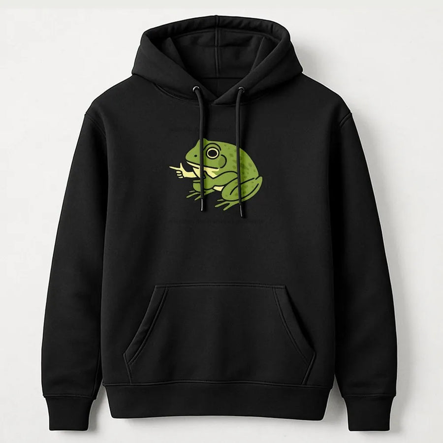 Funny Frog Meme Hoodie | Sarcastic "Me No Problemo" Quote Graphic | Soft Cotton Unisex Tee | Humorous Gift for Men and Women