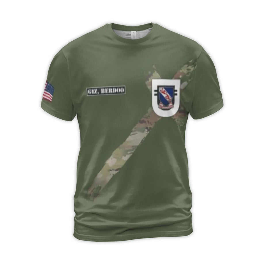 508th Parachute Infantry Regiment 3D T-Shirt | US Army Airborne Fury From The Sky Design | Premium Jersey Polyester Blend | Military Veteran Gift