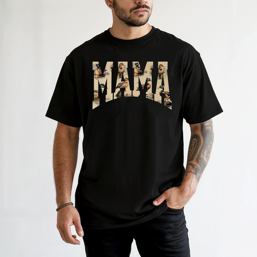 Mama Mallard Duck T-Shirt | Rustic Wildlife Art Design | 100% Premium Cotton | Perfect Gift for Outdoorsy Moms and Duck Hunters