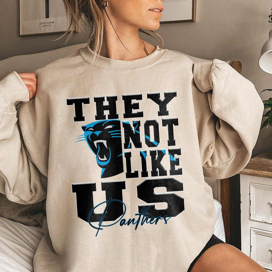They Not Like Us Panthers With Carolina Panthers Logo Sweatshirt