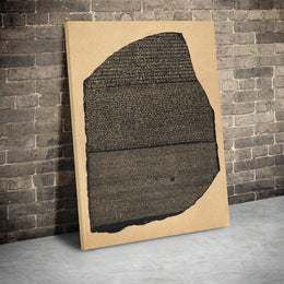 Rosetta Stone Ancient Egyptian Hieroglyphs Canvas | History Teacher Wall Art | Gallery Wrapped Premium Print | Gift for Archaeology Lovers