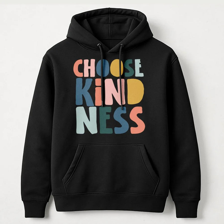 Choose Kindness Hoodie | Colorful Retro Lettering | Premium Cotton Unisex Tee | Gift for Teacher Appreciation