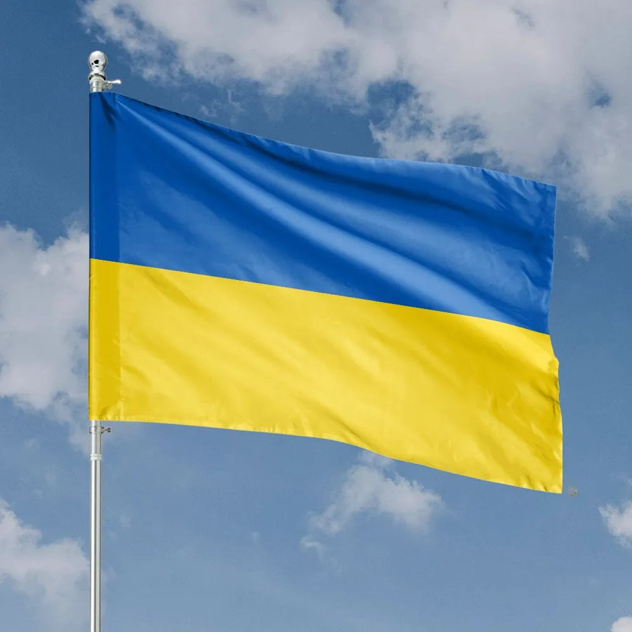 Ukrainian Flag House Flag | Double Sided Blue and Yellow Banner | Premium Fade-Resistant Polyester | Outdoor Porch Decor Gift for Supporters